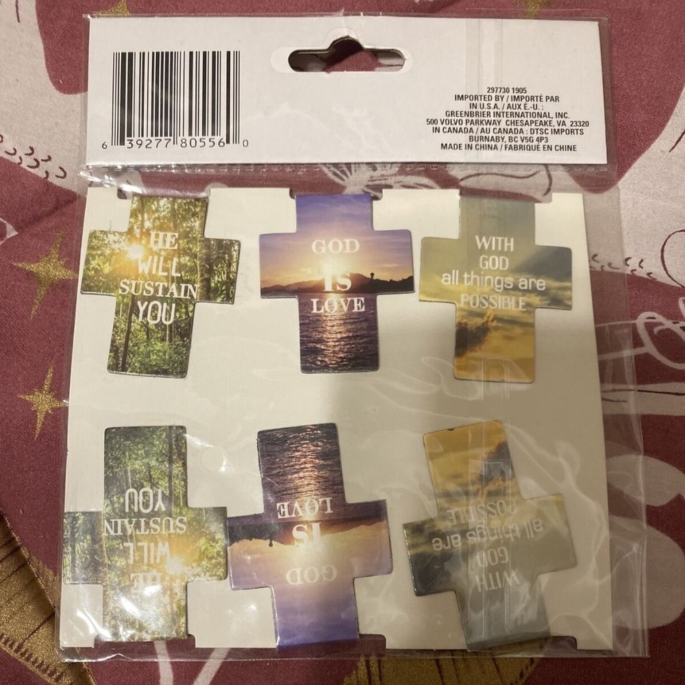 Jot Religious Cross Shaped Magnetic Bookmarks - Picture 2 of 4